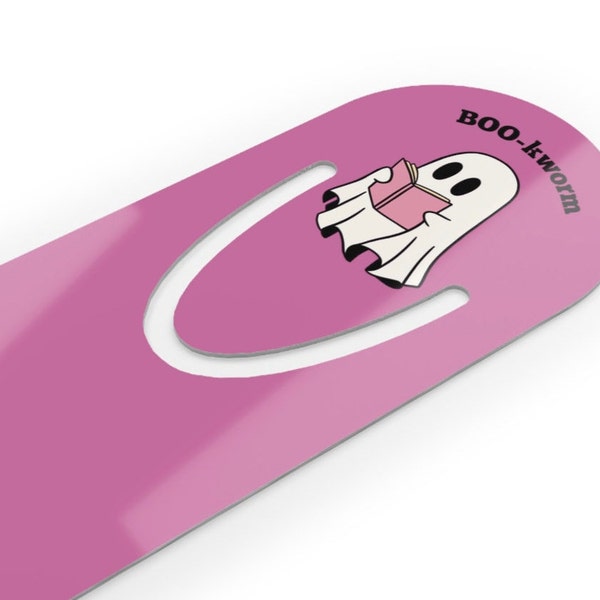 Boo-kworm Ghost Bookmark - Gifts for Avid Readers and Bookworms - Lightweight Aluminum Metal Waterproof