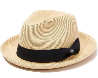 Genoa Fedora Bucket Sun Straw Beach Hat Fine Braid UPF50+ Unisex