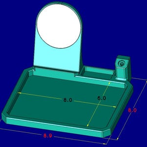 Dimensions of tray