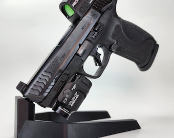 Handgun Display Stand - Pistol Nightstand Organizer, EDC Storage