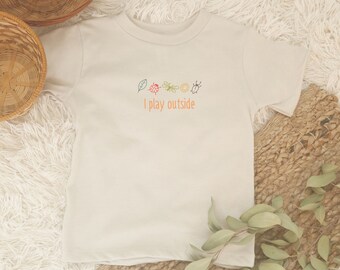 Toddler Outside Tee, Toddler Nature T-shirt, Kids Graphic Tee, Outdoorsy Toddler Tee, Trendy Toddler T-shirt, Nature Graphic T-shirt