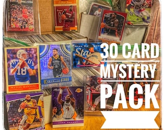 30 Sports Cards Mystery Pack: Vintage to Modern | GUARANTEED INSERT!