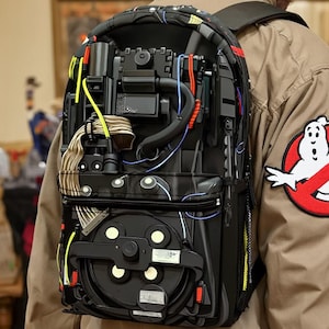 Op Ghostbusters geïnspireerde Proton Pack-rugzak: sciencefictionschooltas met Echo Trap-vak voor filmfans