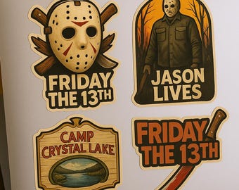 Spooky Jason Voorhees Die-cut Stickers: Halloween Decor, Horror Fans ...