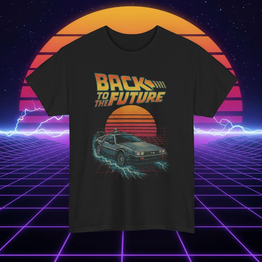 Retro Back to the Future T-shirt: Nostalgic Graphic Tee for Movie