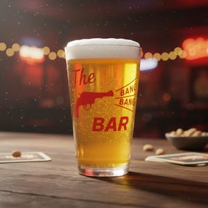 Twin Peaks Bang Bang Bar Pint Glass - Roadhouse Inspired Tumbler