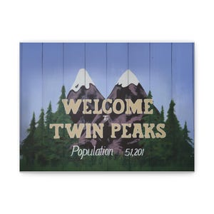 Twin Peaks Sign Canvas Print: David Lynch Wall Art - Etsy