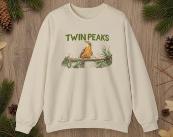 Twin Peaks Crewneck Sweatshirt: Nature-Inspired Cotton Blend