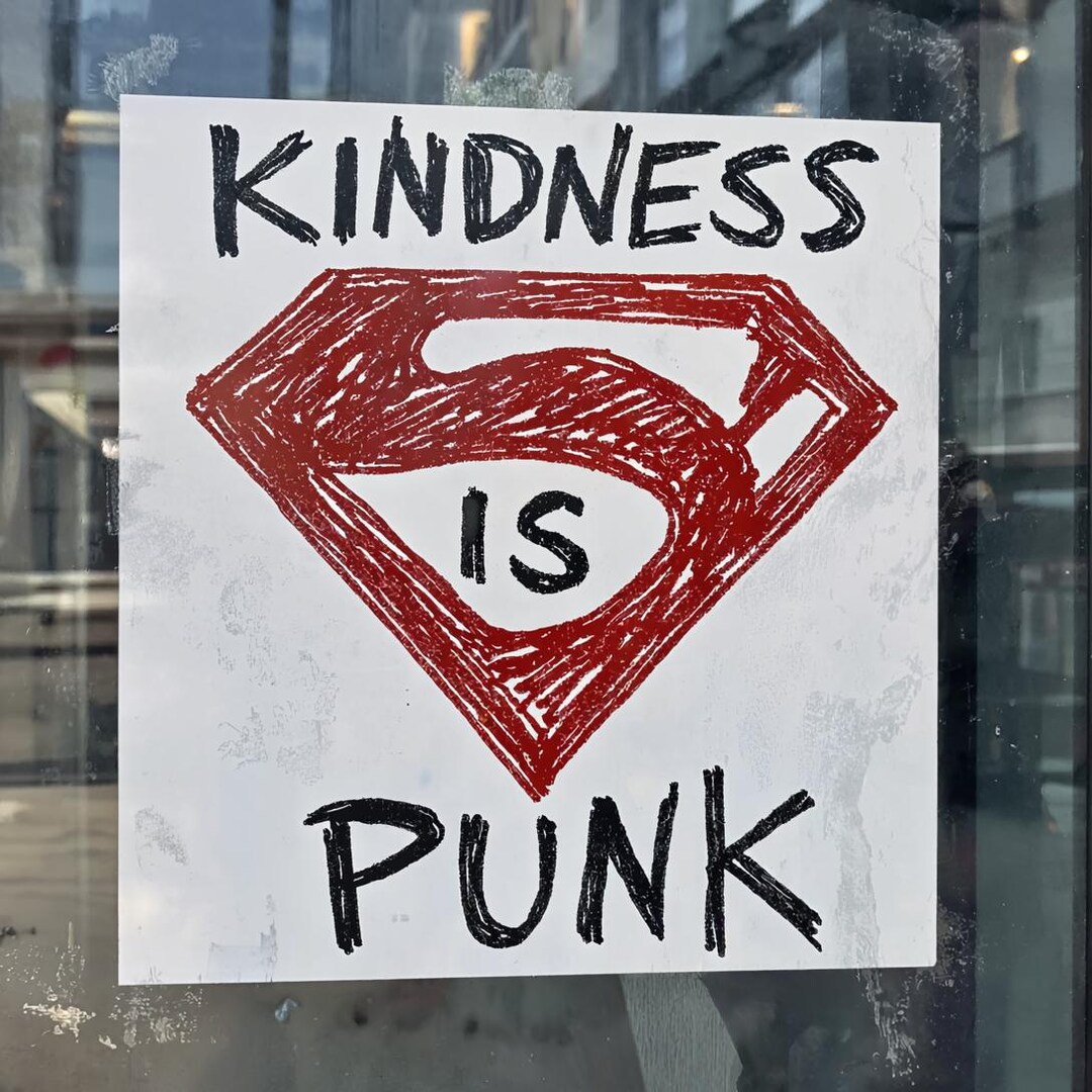 Punk-inspired Kindness Square Stickers: Empowering Decor for Laptops ...
