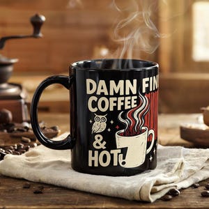 Twin Peaks Coffee Mug: "Damn Fine Coffee", David Lynch Fan Gift