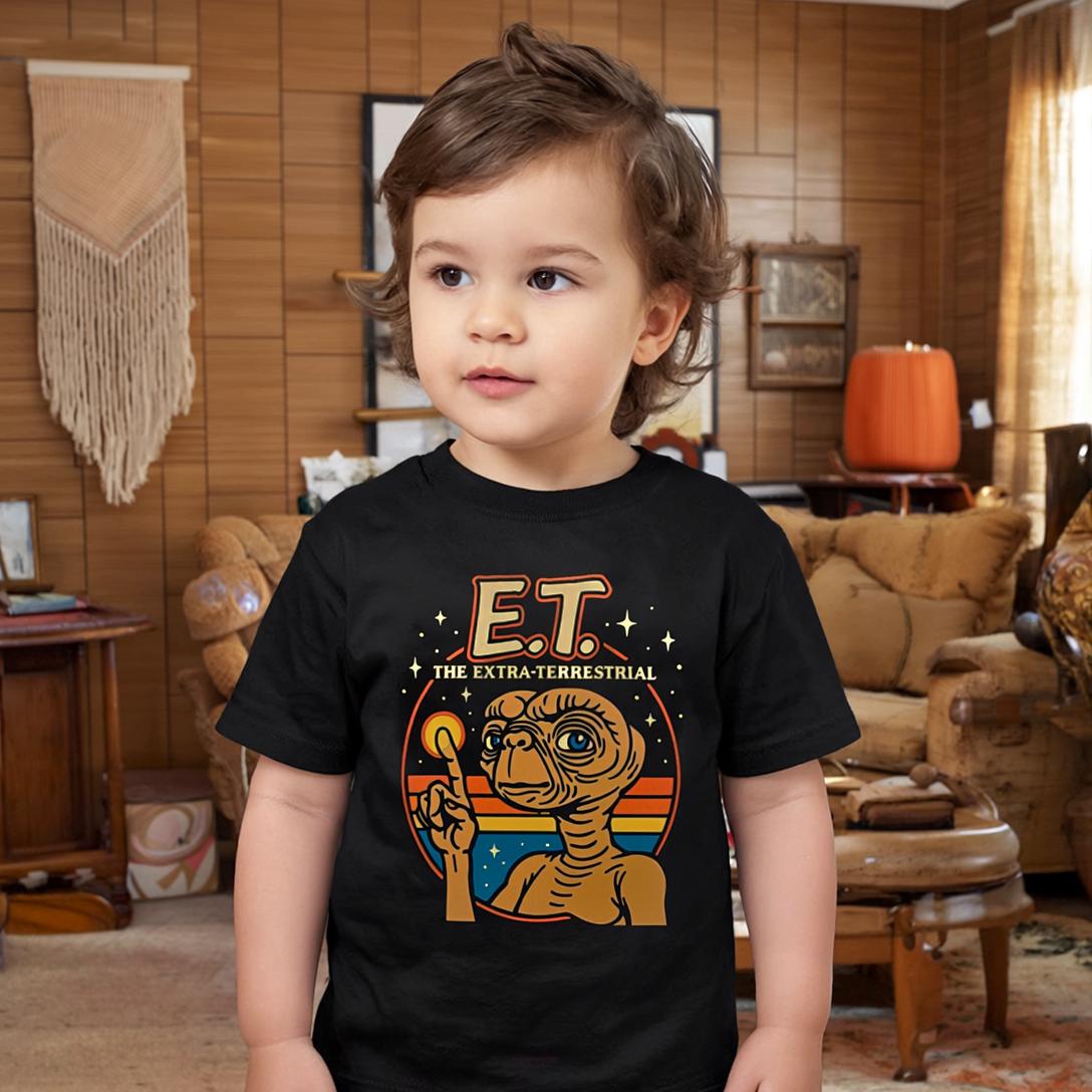 E.T. 幼児用Tシャツ：レトロSFエイリアン映画シャツ - Etsy 日本