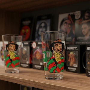 Vintage Nightmare on Elm Street blanda glas: Halloween Skräckbarbehör