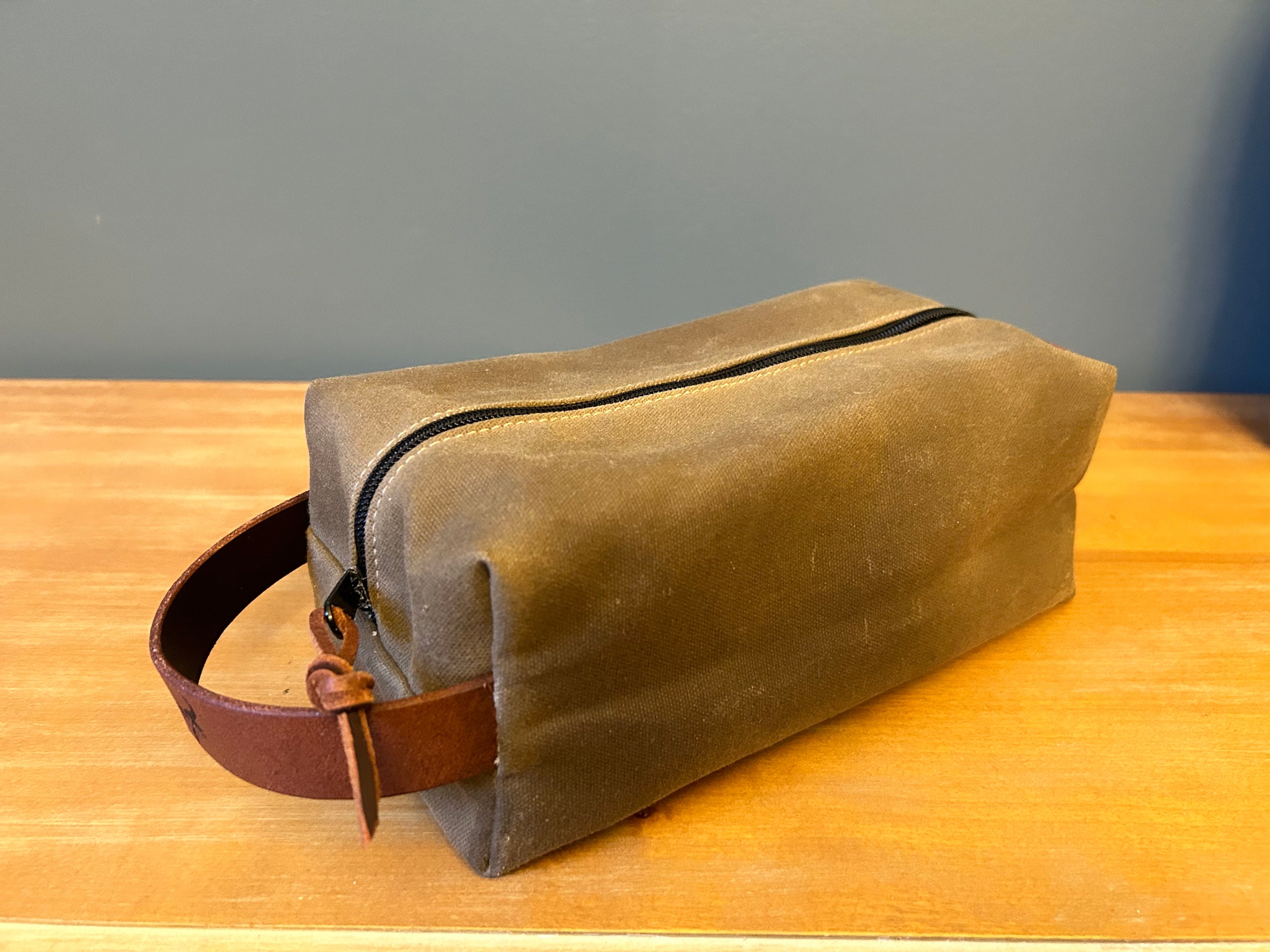 Canvas and Leather Dopp Kit P27 - Original Pouches / Dopp kits by