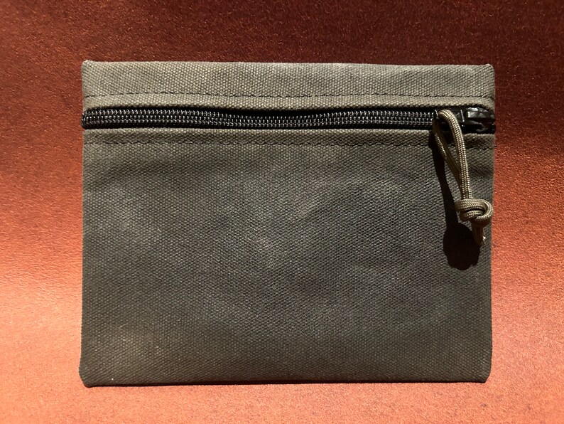 Heavy Duty Waxed Canvas Zipper Utility Pouch EDC Camping Etsy