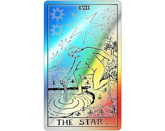 The Star Tarot Card Custom Holographic Sticker Rider Waite