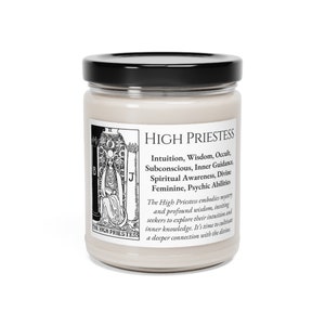 The High Priestess Tarot Card Candle - Scented Soy 9oz