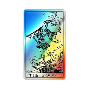 The Fool Tarot Card Holographic Die-cut Sticker