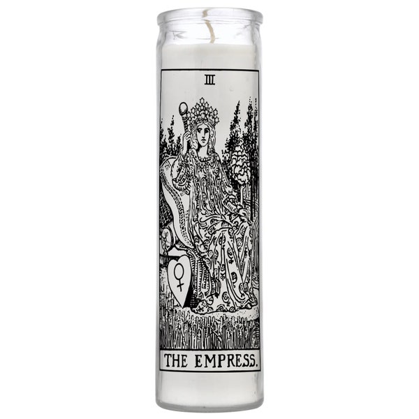 Custom Tarot Card Rider-Waite Prayer Divination Spell Candle 8 in.