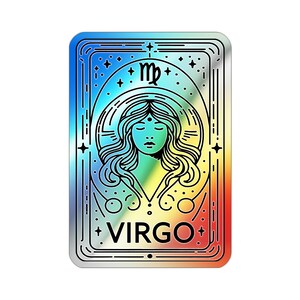 Virgo August 23 to September 22 Holographic Die-cut Sticker Zodiac Astrology Gift