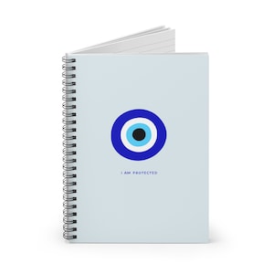 Evil Eye Protection Notebook - 118 Pages Ruled-Line Blank Writer&#39;s Journal