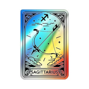 Sagittarius November 22 to December 21 Holographic Die-cut Sticker Zodiac Astrology Gift