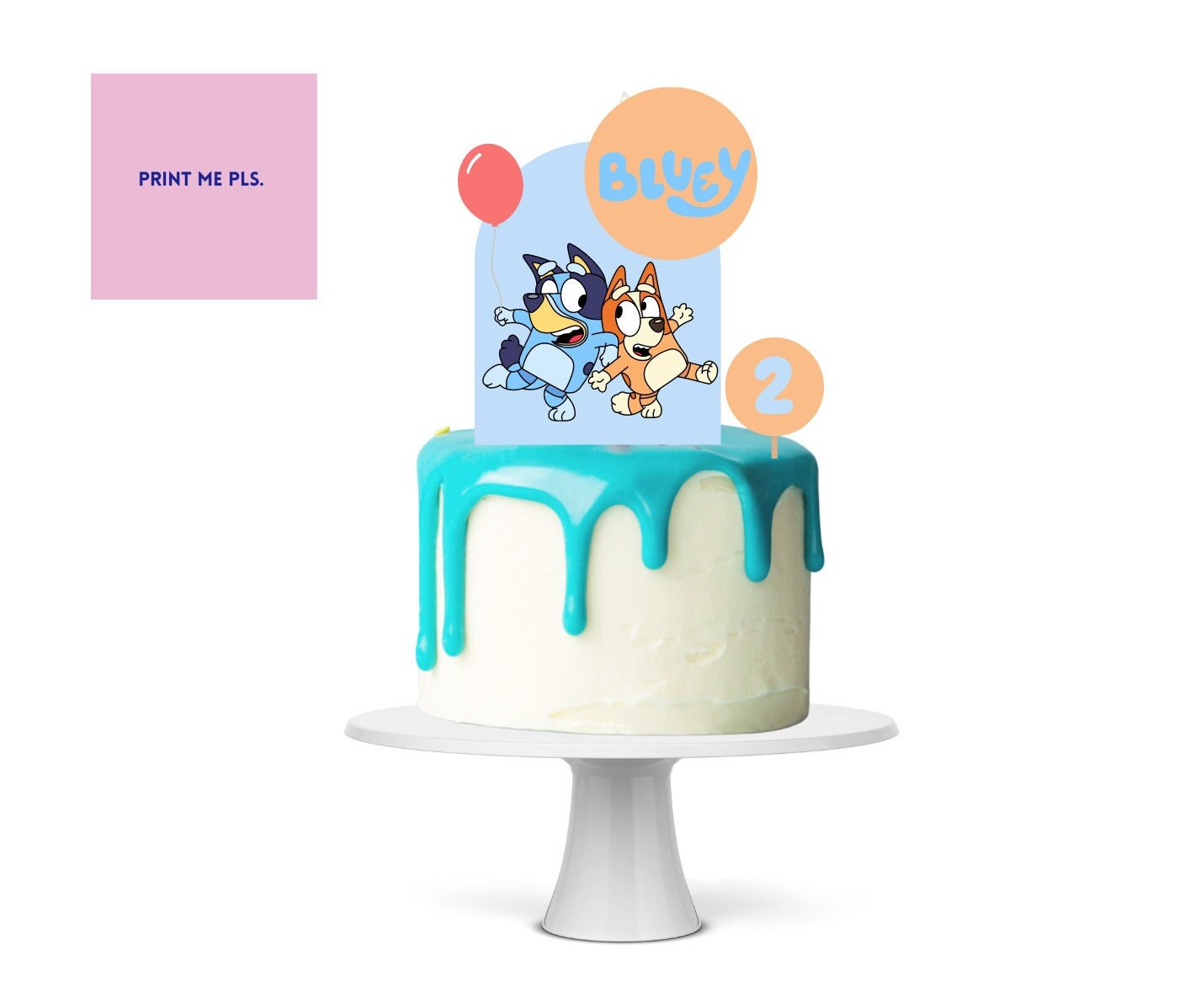 Bluey Printable Cake Topper Set Includes Numbers 1 10 - Etsy