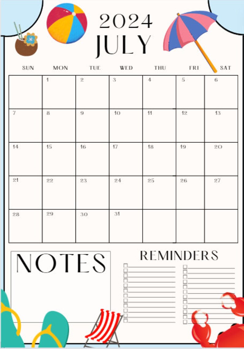 PRINTABLE 2024 Digital Calendar & Planner With Monthly Themes Tech