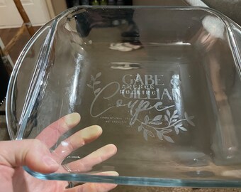 Custom Etched 2quart Rectangular Glass Baking Dish - Etsy
