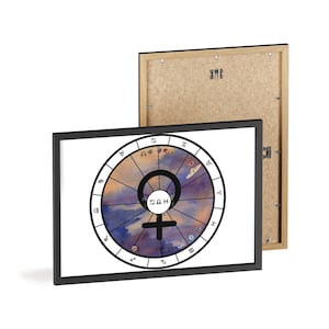 3 Geburtshoroskop Astrologie Wand Kunst Dekor, Sternzeichen Poster Holzrahmen, Horoskop Geschenk für Zuhause, spirituelle Dekoration, astrologisches Geschenk, einzigartig
