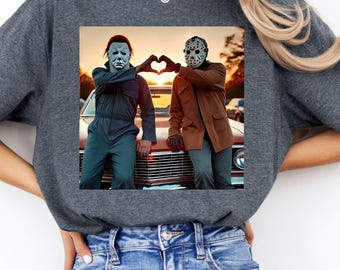 Horror Friends T-Shirt, Jason and Michael T-Shirt, The Boys and The Girls Of Fall Shirt, Horror Movie Halloween Shirt, Gift for Halloween