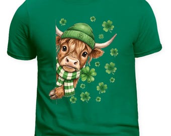 Cow St Patrick's T-Shirt, St Patrick's Day Shirt, Saint Patrick's Shamrock T-Shirt, Irish Day Shirt, Lucky Cow Tee Shirt, Cow Lovers Shirt