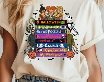 Books Horror Friends T-Shirt, Retro Halloween Shirt, The Boys and The Girls Of Fall Shirt, Horror Movie Halloween Shirt, Gift for Halloween