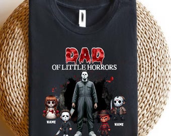 Personalized Father Day Horror Sweatshirt, Horror Characters Movie , Custom Dad Of Little Horrors,  Custom Gift For Husband Sweatshirt