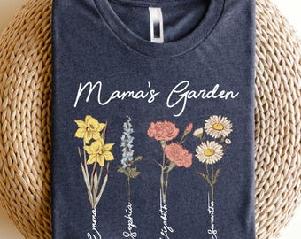 Custom Mothers Day Sweatshirt, Personalized Mom Gift Sweatshirt, Mothers Day Gift, Mama's Garden Sweatshirt, Customized Mom Tee Sweatshirt