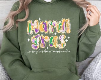 Mardi Gras Hoodie, Mardi Gras Hoodie, Knitted Mardi Gras Hoodie, Mardi Gras Hoodie, Mardi Gras Gift Hoodie, Mardi Gras Season Gift Hoodie