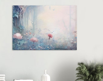 Canvas Wall Art | Enchanted Glitter Forest No.1  | Scenic Home Decor, Office Decor, Vibrant and Colorful Home and Office