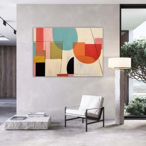 Leinwand Wand Kunst | Retro Träumerei No.1 | Retro Mid-Century Home Decor, Büro Dekor, Haus und Büro