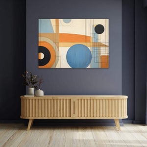 Leinwand Wand Kunst | Zeitlose Töne No.2 | Retro Mid-Century Home Decor, Büro Dekor, Haus und Büro