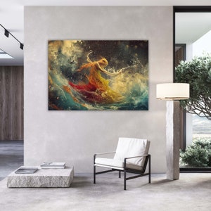 Canvas Wall Art | Aquarius Zodiac No.3 | Astrology Art Home Decor, Office Decor, Home and Office
