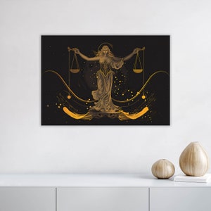 Canvas Wall Art | Libra Zodiac No.1 | Astrology Art Home Decor, Office Decor, Home and Office