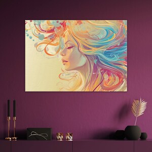 Canvas Wall Art | Virgo Zodiac No.2 | Astrology Art Home Decor, Office Decor, Home and Office