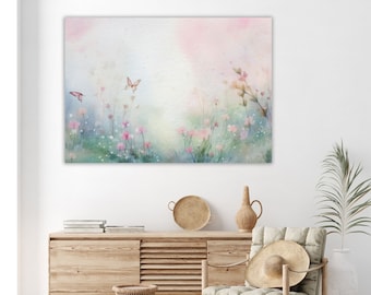 Canvas Wall Art | Enchanted Glitter Forest No.2  | Scenic Home Decor, Office Decor, Vibrant and Colorful Home and Office