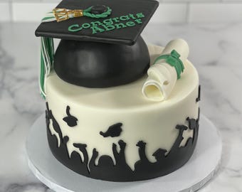Graduation Silhouette  | Cake Decor | Fondant Toppers