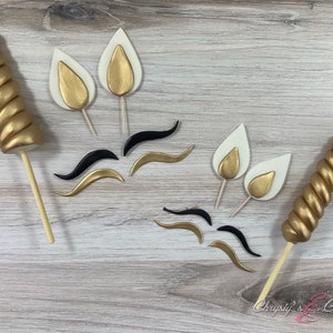 Unicorn Cake Topper | Set of Horn, Ears, and Eyes
