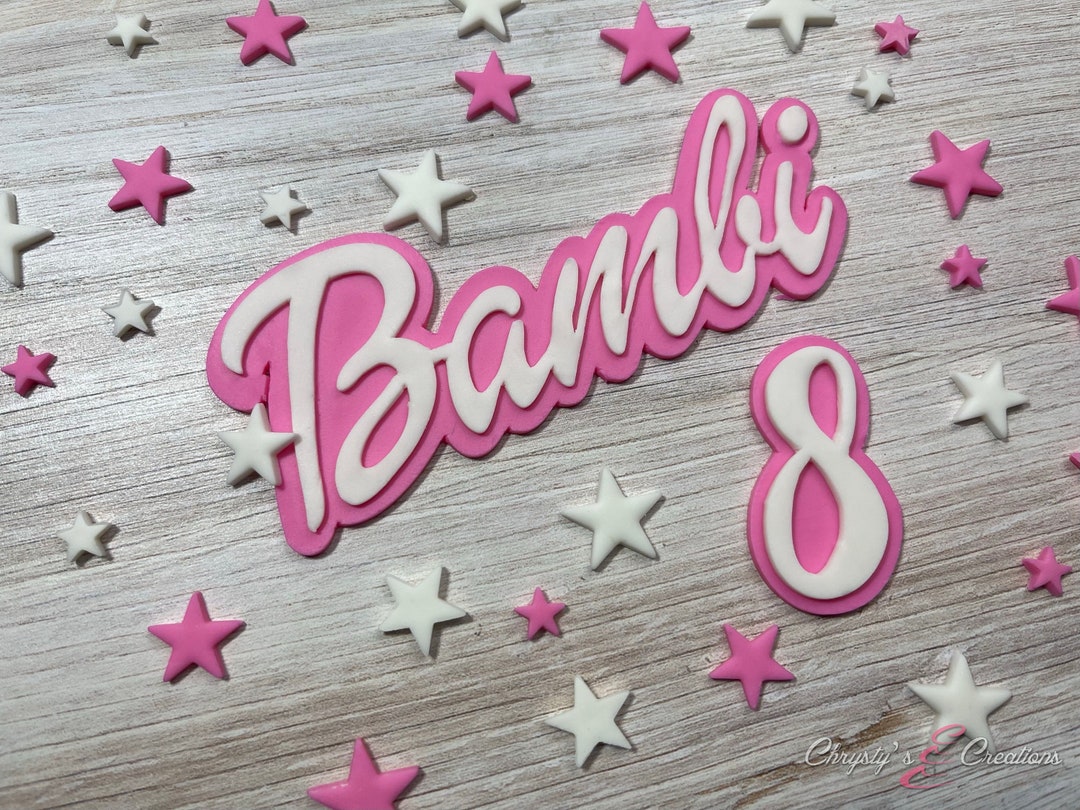Doll Cursive Lettering | Fondant Cake Topper - Etsy