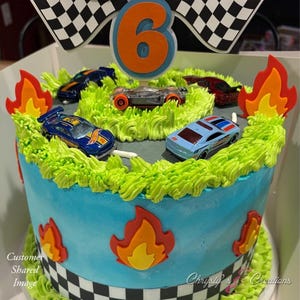 Race Car Fondant Cake Toppers | Fondant Toppers Bild 11