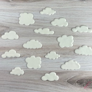 2D Fondant Clouds - 15 Count | Fondant Toppers
