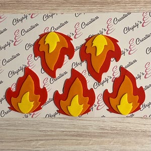 Race Car Fondant Cake Toppers | Fondant Toppers 6 Large Flames