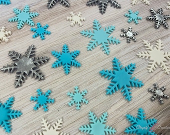 Fondant Snowflakes - 24 pcs  | Edible Fondant Toppers