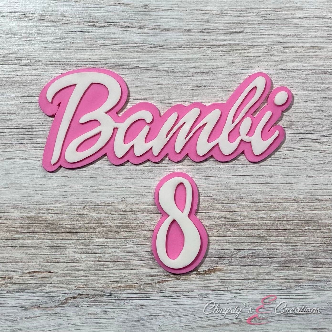 Doll Cursive Lettering | Fondant Cake Topper - Etsy